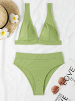 Sexy Bikinis 2025 Women Solid Swimsuit Women Padded Swimwear Female Beachwear Bathers Bathing Swimming Swim Suit