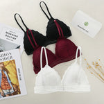 Lace Bralette Women Sexy Lingerie Non-wire Bra Triangle Cup Female Padded Underwear Push Up Bras
