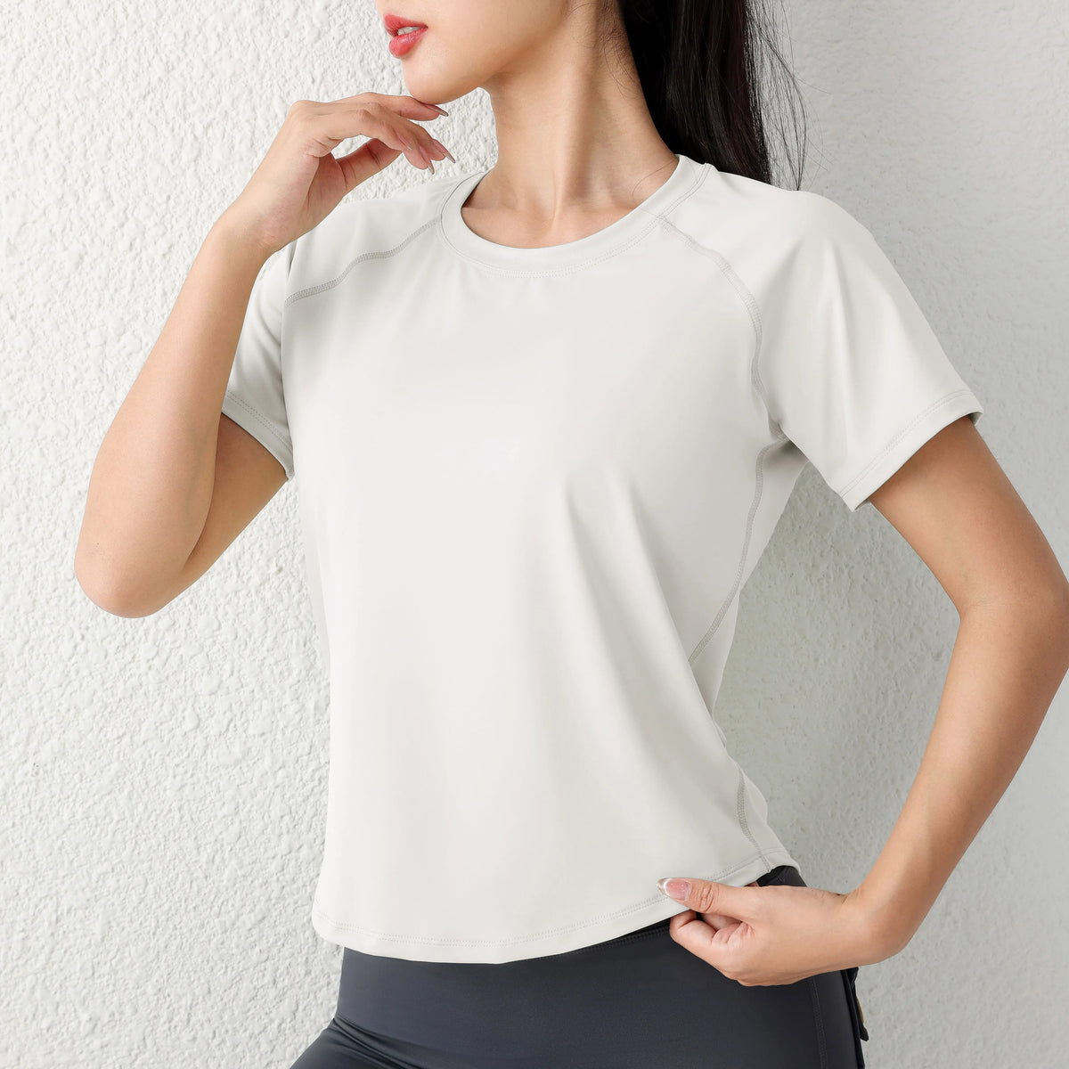 Women's Sport Short Sleeve T-Shirt Summer New Loose Quick Dry Breathable Mesh Yoga Fitness Top OutdoorWear 