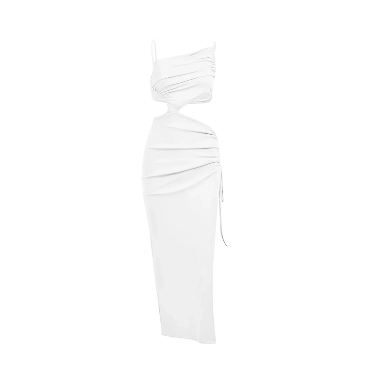 Women Long Dress Sleeveless Spaghetti Strap Hollow Out Split Dress Evening Party Elegant Sexy Dresses Summer