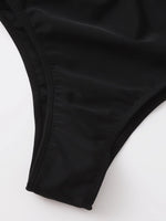 2026 Black Swimsuit One Piece Solid Long Sleeve Swimwear Women Bathing Suit Female Padded Swimming Summer Beachwear Bodysuit