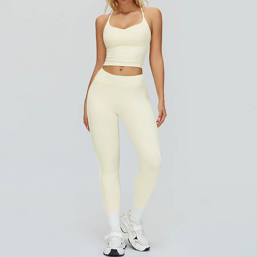 Women Yoga Set 2/3PCS Gym Clothes Long Sleeved Sportswear Yoga Suits Fitness Tracksuits Sport Outfits Crop Tank Bra Gym Leggings