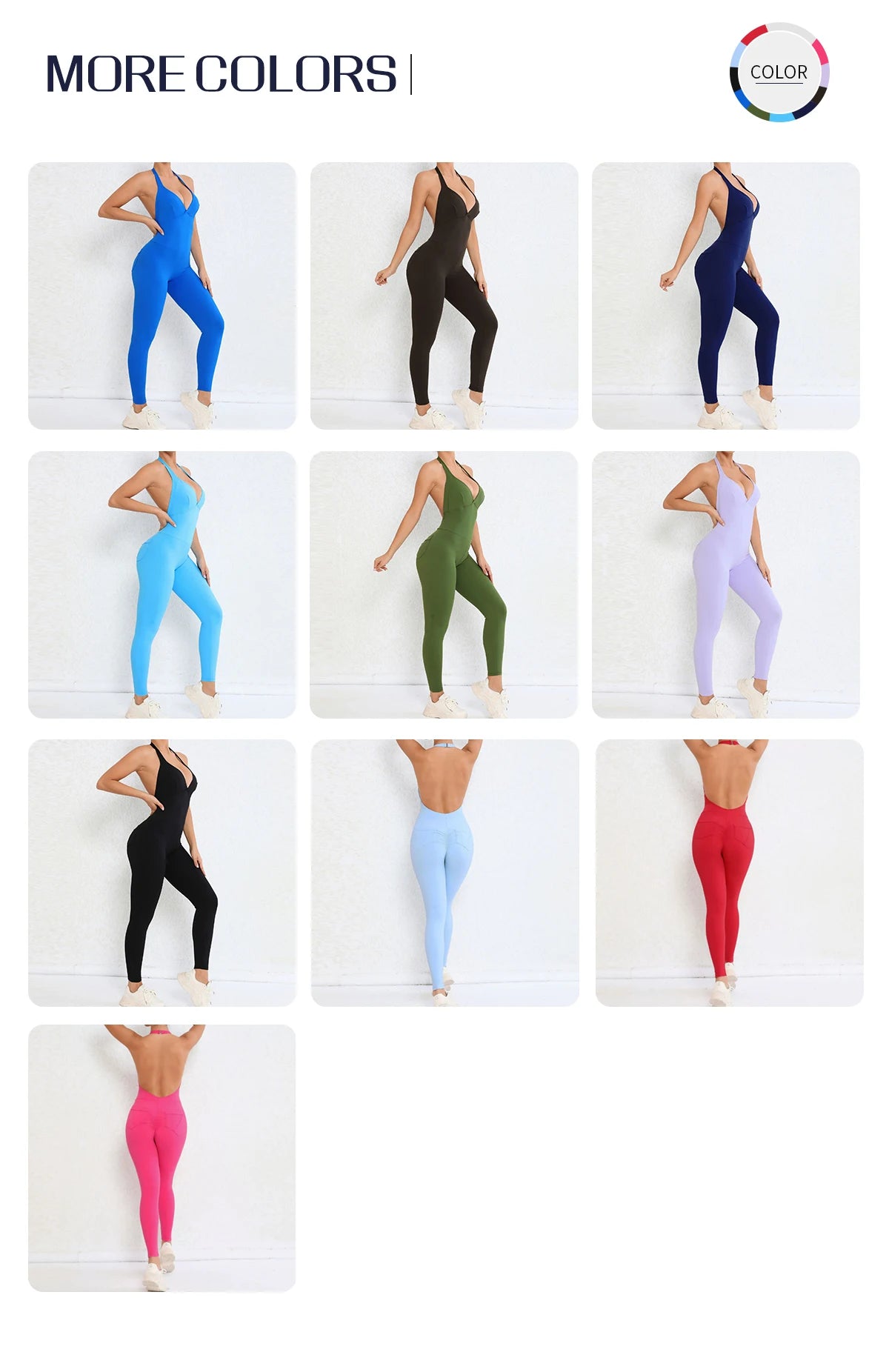 Backless Gym Jumpsuit Sport Overalls Women Nylon Yoga Workout Clothes for Women Fitness Clothing Gym Sets Womens Outfits