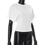 Fashion Casual Solid Gray Cropped T-shirt 2026 Woman Clothes O-neck Corset Tops Streetwear Girls Summer Autumn Short Tee Shirts