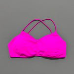 HISTELLO Vision Sports Bra Woman Seamless Yoga Underwear Removable Bra Pads V-shape Scoop Backless Sportswear Workout Gym Tanks