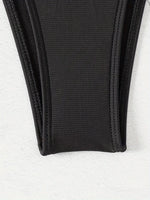 ZTVitality Tassel Trim Triangle Halter Tie Strap Backless 2024 New Arrival Padded Sexy Swimsuit Women Swimwear Summer Biquini