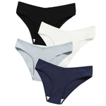 7Pcs/Set Cotton Panties Low Rize Panties For Women Breathable Underwear Female Underpants Sexy Lingerie V-waist Briefs M-2XL