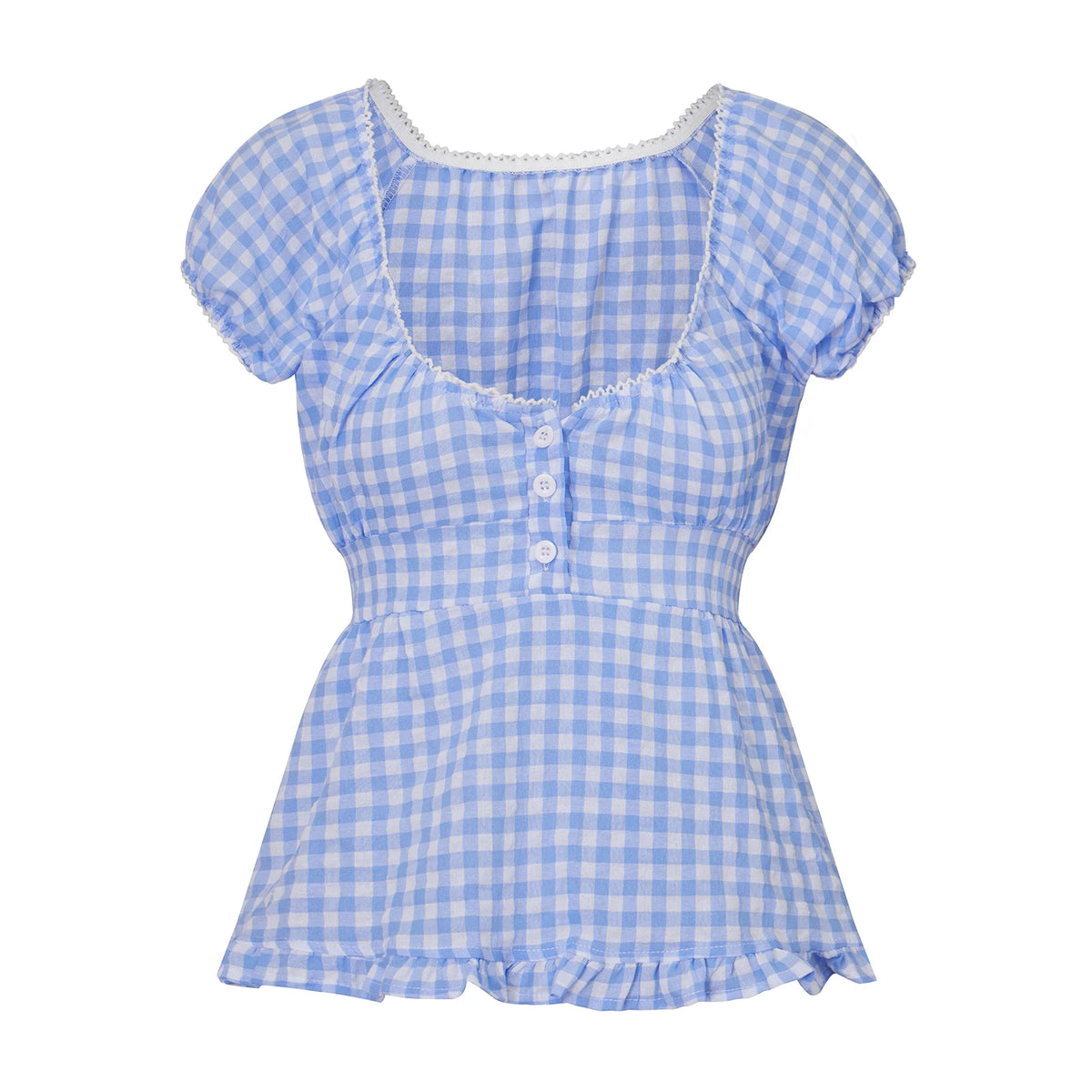 Summer Women Short Sleeve T-shirt Solid Color Low-necked Pleated Hem Casual Tops Y2K Retro Shirts