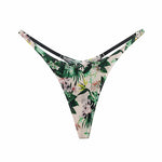 Ice Slik Low Waist Girls G String Leopard Flower Women Panties Sexy Briefs Thong T-back Underwear Female Lingerie Size S-XL