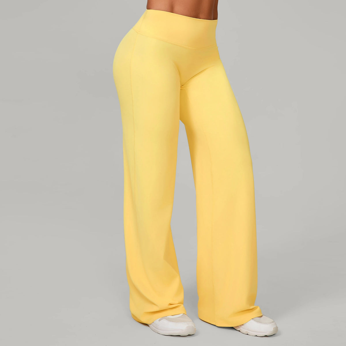 Women Straight Yoga Leg Bottoms Soft Stretchy Fabric Women's Yoga Pants GYM Sweat-Wicking Properties Running Sport Trousers
