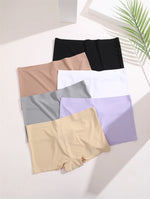 Women's Seamless Panties Sports Boxers Underwear Female Solid Color Comfortable Briefs Cozy Lingerie Intimate Underpants S-XL