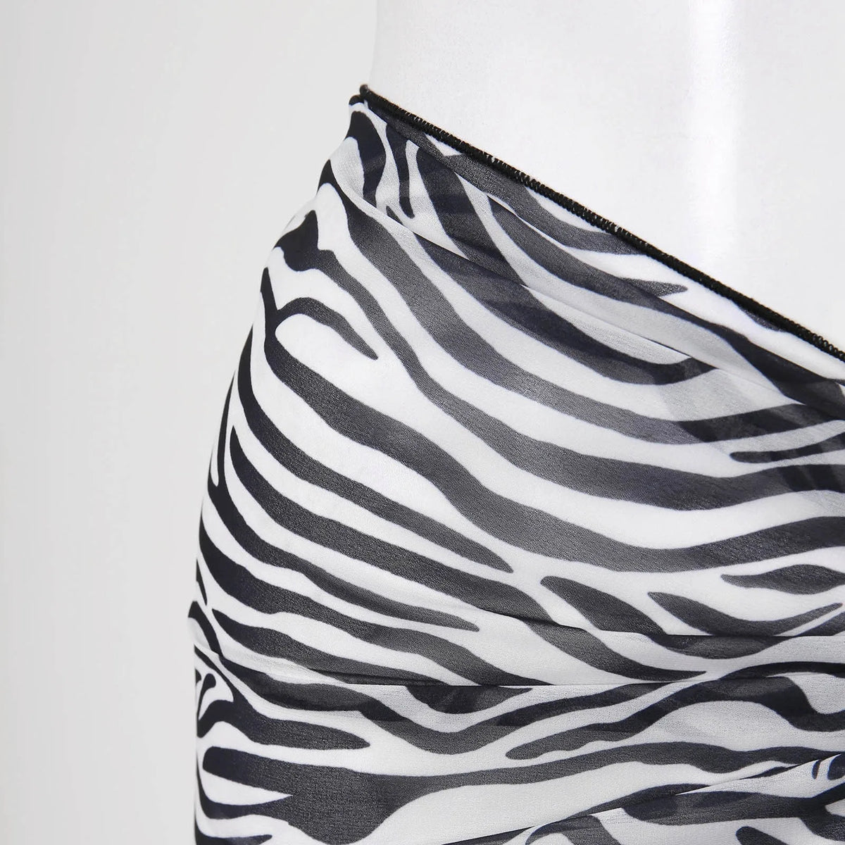 Women Sheer Wrap Cover Up Skirt Beach Wrap Bikini Leopard Print Zebra Stripes Beach Skirt For Swimwear Summer Bathing Suit