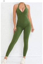 Backless Gym Jumpsuit Sport Overalls Women Nylon Yoga Workout Clothes for Women Fitness Clothing Gym Sets Womens Outfits