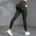 Camouflage Leggings With Pockets for Women Tummy Control High Waisted Workout Yoga Pants Fitness Tights Casual Wear