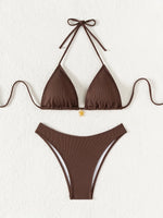 ZTVitality Sexy Solid Bikini Set 2026 Biquini New Arrival Bandage Halter Women's Swimsuit Summer Swimwear Beachwear 2 Piece