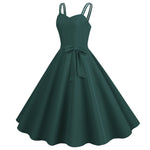 Womens Sleeveless Dress 1950s Housewife Evening Party Prom Dress Temperament Womens Dresses Female Holiday Loose Beach Dresses