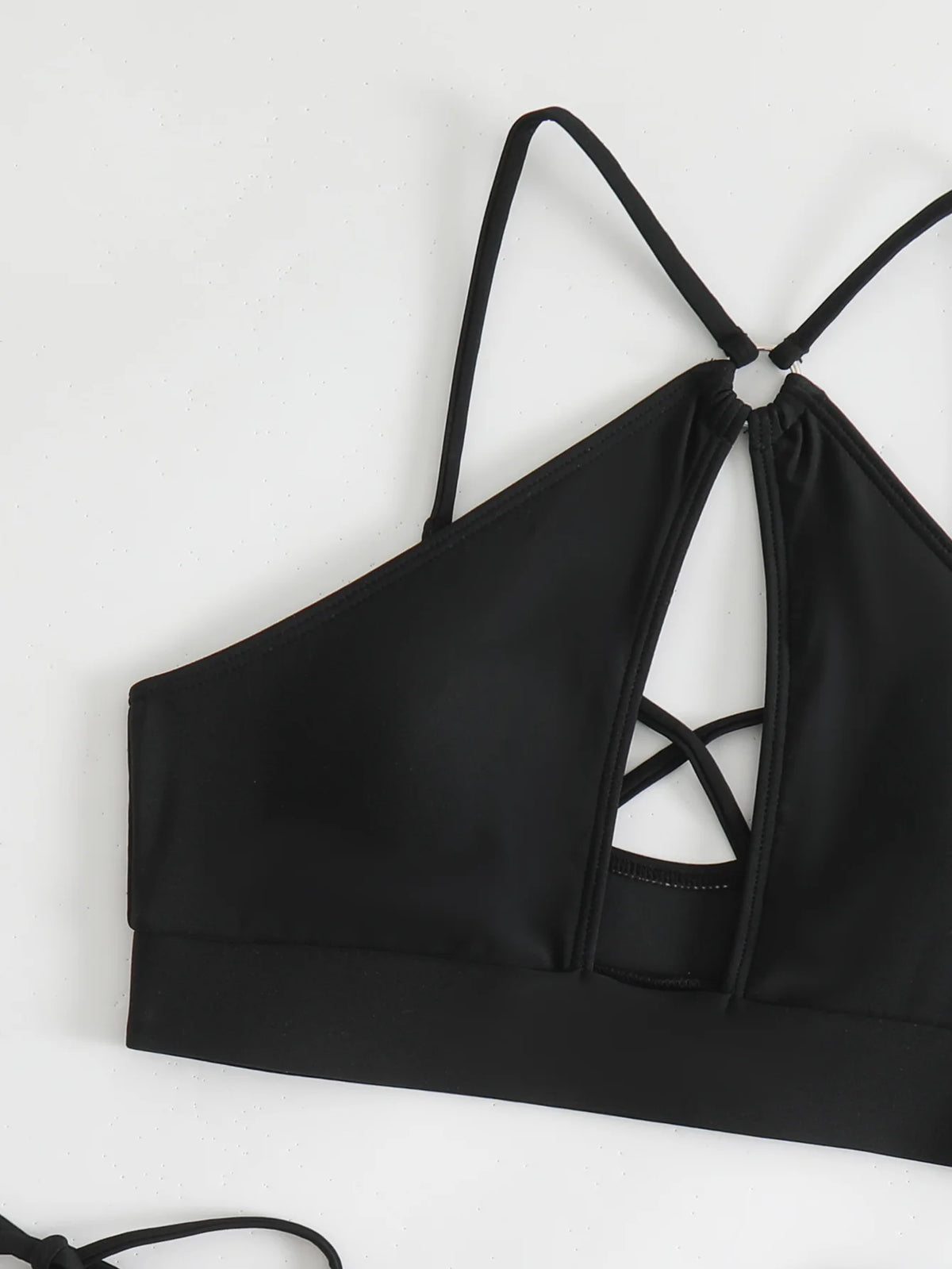 2026 Sexy Orange Bikini Hollow Out Push Up Two-Piece Swimsuit Women Halter Bandage Backless Thong Swimwear Summer Beachwear New
