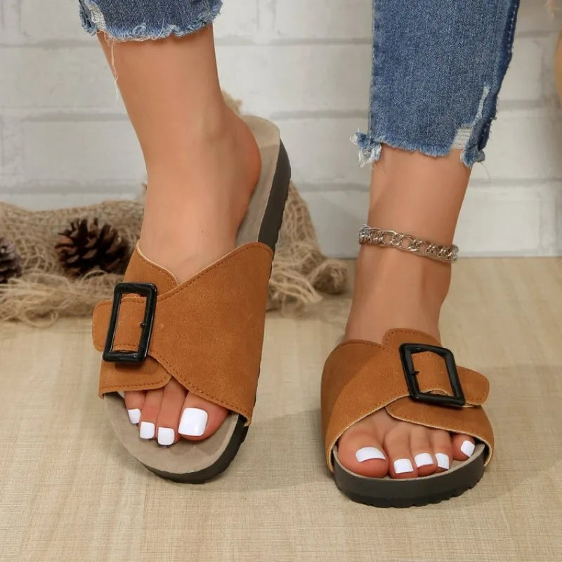 Summer Women Slippers Lightweight Buckle Thick Sole Slip-On Platform Sandals ladys Soft EVA Outdoor Beach Shoes