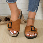 Summer Women Slippers Lightweight Buckle Thick Sole Slip-On Platform Sandals ladys Soft EVA Outdoor Beach Shoes