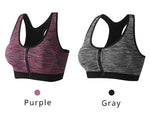 New Sports Bra Women Space Dyed Front Zipper Running Shockproof Vest Gym Jogging Crop Top Female Tops Sport Bras Sutian Feminino