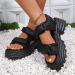 2026 Summer Women Sandals Casual Shoes Thick-Soled Hook-loop Sandalias Open Toe Beach Shoes for Women New Zapatos Mujer J687