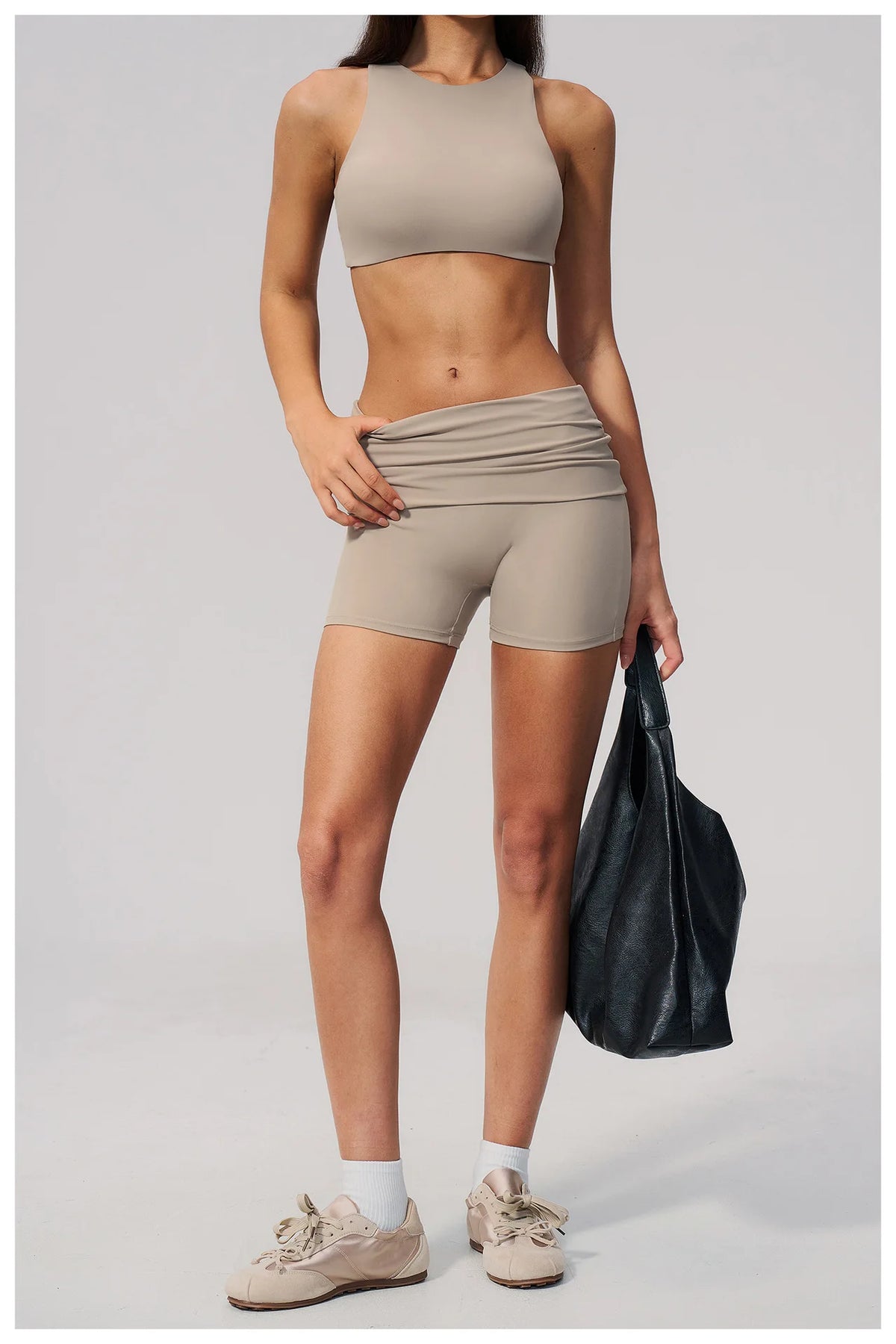 Tight Yoga Clothes Women Speed Drying Shock-absorbing Sports Vest Fitness Suits Outwear Gym Flip Waist Shorts Workout Clothes