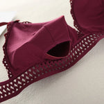 Lace Bralette Women Sexy Lingerie Non-wire Bra Triangle Cup Female Padded Underwear Push Up Bras