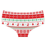 Christmas Tree Santa Snow Print Women's Underpants Original Xmas Pattern Ladies Panties Elastic Waistband Female Briefs