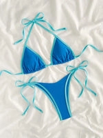 2026 Sexy Contrast Color Separates Micro Bikini Women's Swimsuit Female Swimwear Mini Thong Bikinis Set Two-piece Bathing Suit
