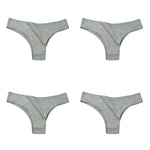 4Pcs/Set Cotton Panties Women Breathable Briefs Soild Underwear Female Underpants Low Waist Brazilian Panty Sexy Lingerie M-XL
