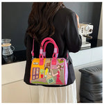 PU New Personality Stylish Shoulder Bags Design Patchwork Zipper 2025 Hot Sale Women's Bags Retro High Quality Women's Bags