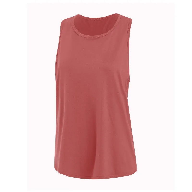 STOUREG Sexy Sleeveless Tank Top Women Loose Short Yoga Shirt, Quick Dry Loose Fitness Tank Top, Loose Training Fitness Clothing