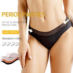 4-Layers Transparent Lace Menstrual Panties Leakproof Antibacterial Women's Underpants Comfortable Breathable Ladies Briefs