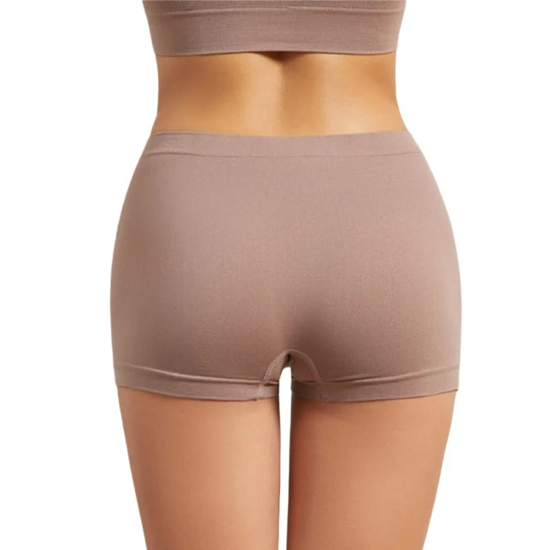 Women Seamless Boyshort Panties Low Rise Hip Lifting Underwear Sports Underpants Sexy Lingerie Comfort Intimates S-5XL
