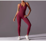 Seamless One-Piece Yoga Jumpsuit Women Fitness Sports Overalls Dance Workout Set Stretch Bodysuit Gym Clothes Push Up Sportswear