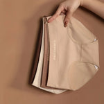 3Pcs/Set Women Soft Cotton Panties Mid Waist Briefs in Warm Tan Minimalist Intimates Breathable Stretch Underwear Size M-2XL
