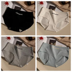 4Pcs/Set Cotton Panties Women Mid Waist Briefs Breathable Intimates Breathable Comfort Underwear M-2XL Soft Panties