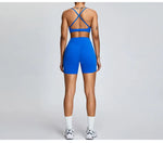 Solid Color Cross Back Women Fitness Underwear Sports Bra Running Top Gym Yoga Athletic Tight Workout Jog Soft With Backless Bra