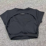 New Sports Shirts Breathable Workout Sportswear Fitness Backless Yoga Clothing Chest Pads Sport Crop Tops Gym Top Women