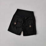 Nude High-Waisted Women's Yoga Fitness Shorts with Pockets Peach Hip Sports Fitness Running Training Gym Active Leggings