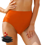 Women's Panties High Waisted Bikini Bottoms Swimsuit Mid Waist Bathing Suit Swim Briefs Proof Side Leakage Menstrual Underwear