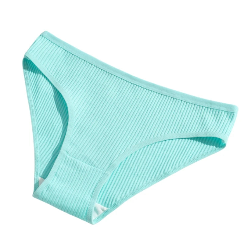 3Pcs/Set Cotton Panties Women Low Waist Underwear Seamless Briefs Solid Color Sports Breathable Underpants Female Lingerie