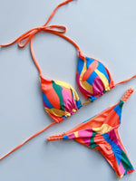 Leopard Halter Scrunch Butt Mini Micro Thong Bikini Women Swimwear Female Swimsuit Two-pieces Bikini Set Bathing Suit Swim Lady