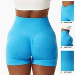 Summer Seamless High Waist Yoga Shorts Elasticity Sports Leggings Women Breathable Cycling Shorts Buttock Lift Gym Shorts Women
