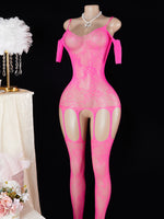 One Piece Open Bra Crotchless Underwear For Sex Lace Transparent Sexy Lingerie Plus Size Bodysuit Babydoll Dress Erotic Costumes