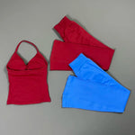2 Piece Yoga Flares Leggings Set Seamless Women Gym Tank Top and Booty Lift Fitness Flared Pants Open Back Workout Sports Suit