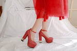 2025 New Style Women Pumps Thick Heel Drees Shoes Summer Bling platform Shoes Female Super High Heels Stripper Mujer Big Size 43