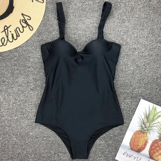 Sexy Underwired Bra Cup One Piece Swimsuit Women Swimwear Female Monokini Push Up Bather Bathing Suit Swim Wear Sexy Bodysuit