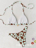 Micro Bikini 2026 Push Up Women Swimsuits Sexy Swimwear Brazilian Bikini Set Biquini Print Swimsuit Summer Brown Beachwear