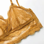 Deep U Backless Bralette Triangular Soft Seamless Underwear for Women Sexy Lace Bra Ladies Low Back Transparent Bras Tank Tops